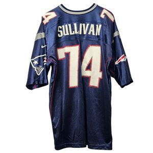 Vintage Nike Patriots Jersey 74 Sullivan XL Navy White